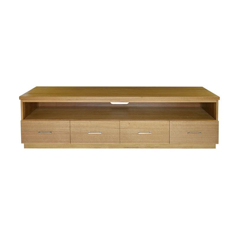 ANYA SOLID VICTORIAN ASH TV/ENTERTAINMENT UNIT ETU 4 DRAWERS - WHEAT 180CM - MyChocolateWood