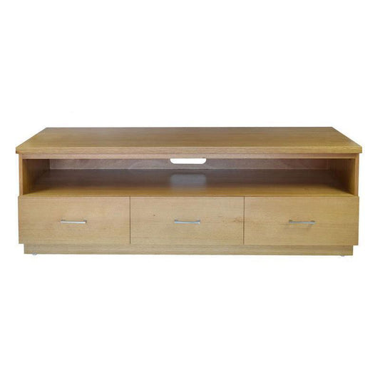 ANYA SOLID VICTORIAN ASH TV UNIT 3 DRAWERS IN WHEAT 160CM - MyChocolateWood