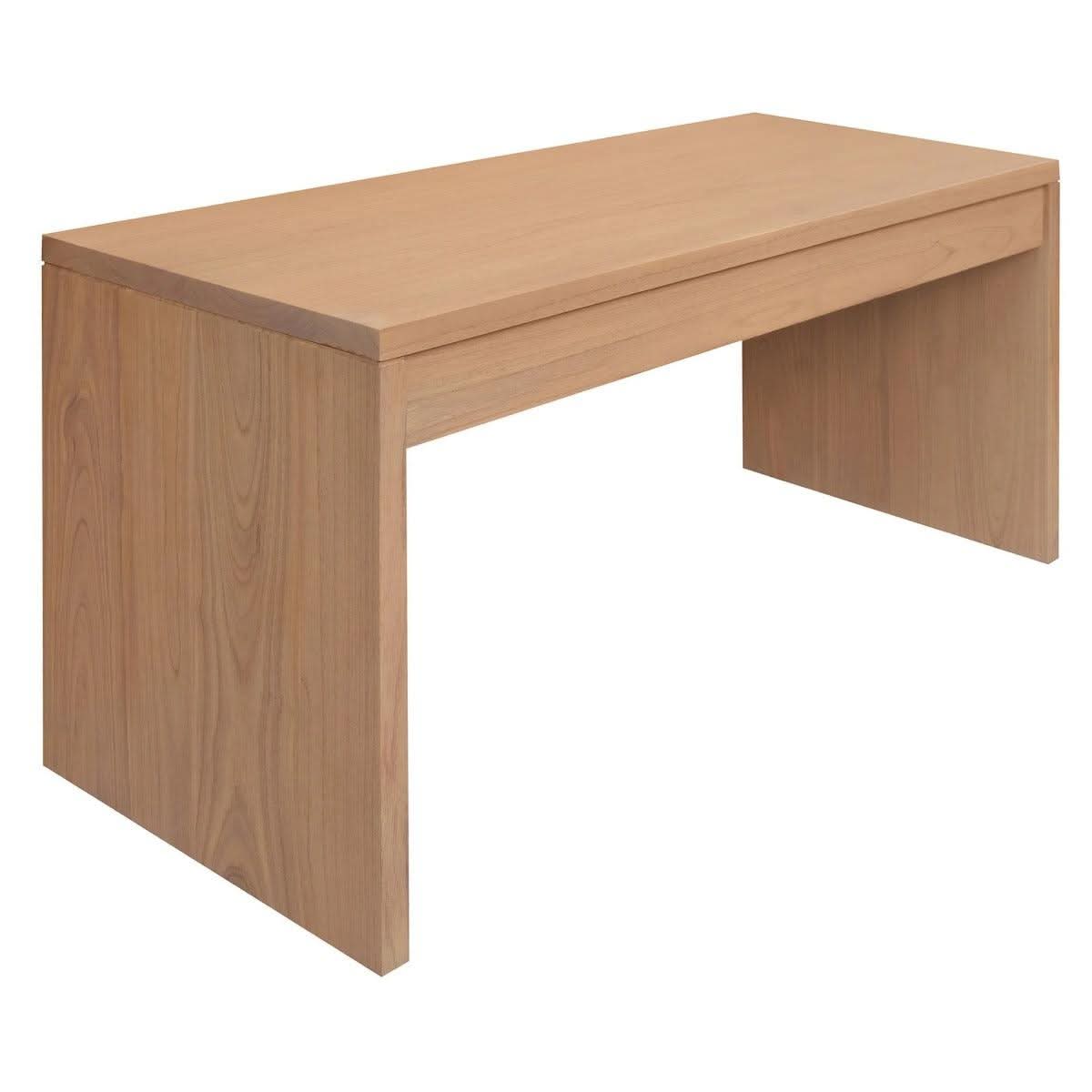 APOLLO 2 DRAWER WRITING DESK IN SOLID MINDI WOOD NATURAL - MyChocolateWood