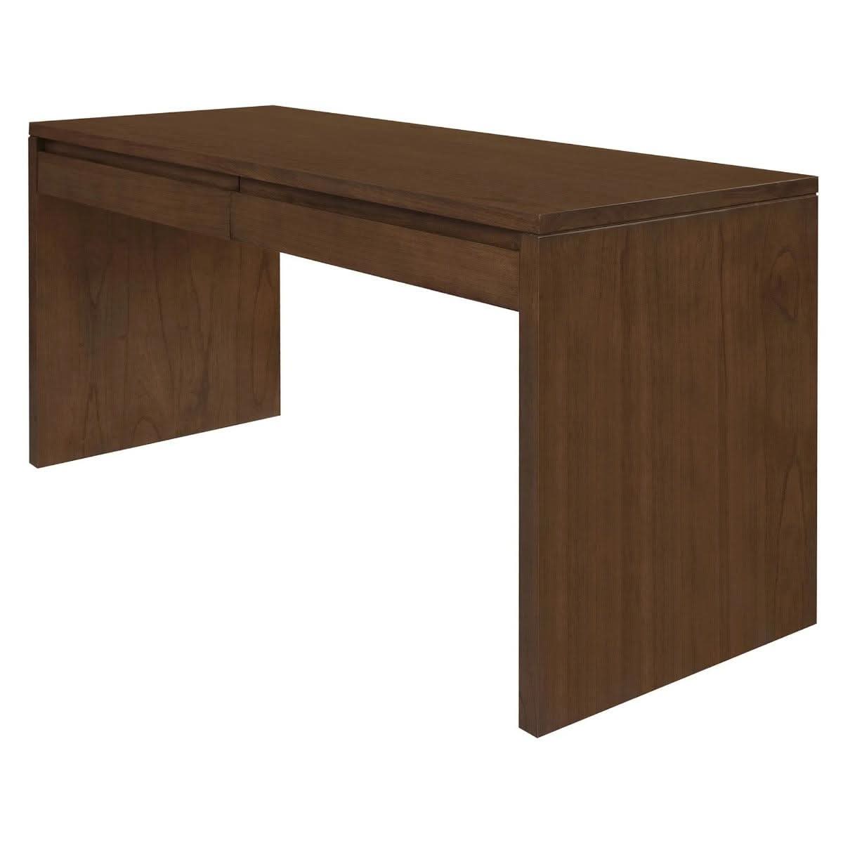 APOLLO 2 DRAWER WRITING DESK IN SOLID MINDI WOOD WALNUT - MyChocolateWood