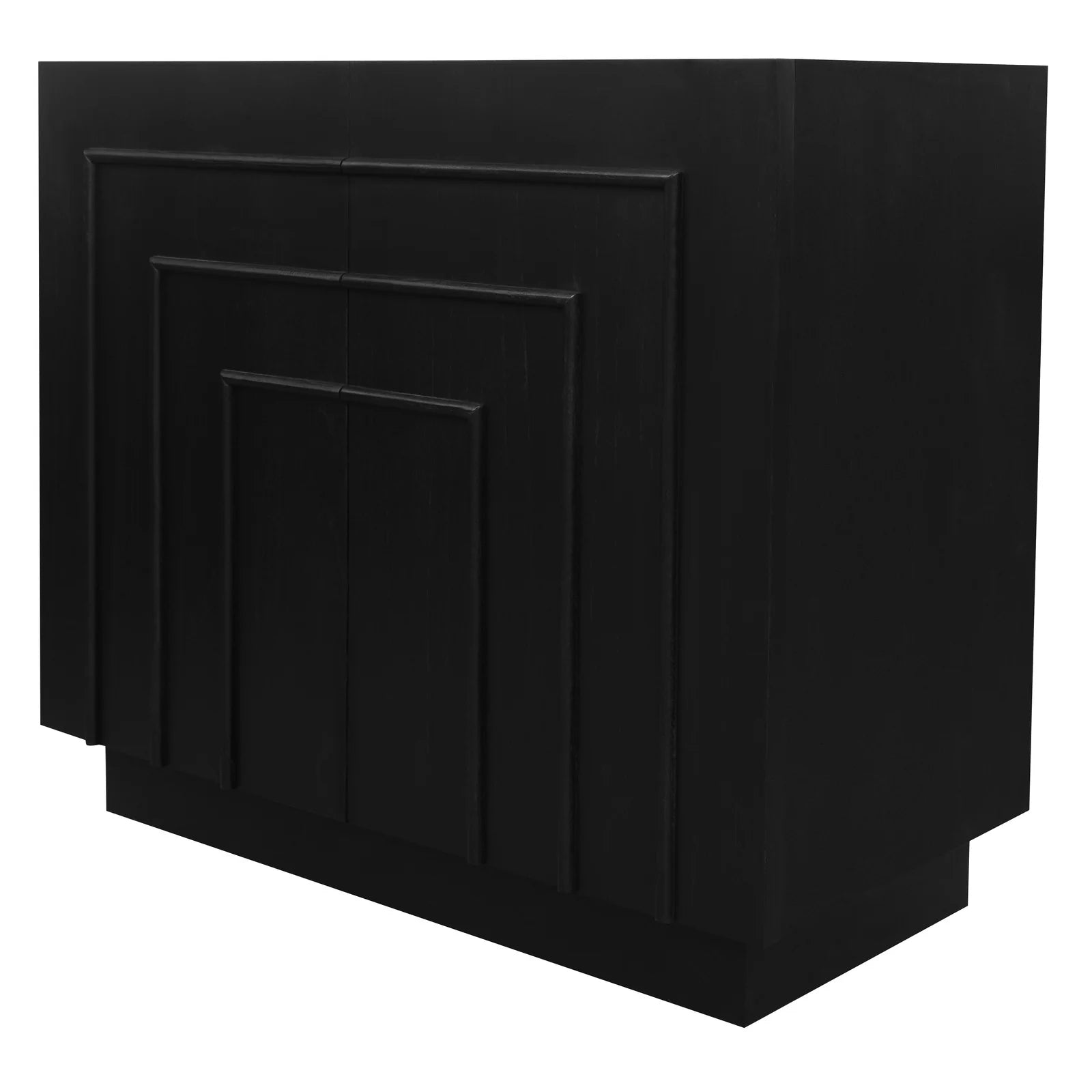 APOLLO SOLID WHITE CEDAR 2 DOOR BUFFET/SIDEBOARD- BLACK 95CM - MyChocolateWood