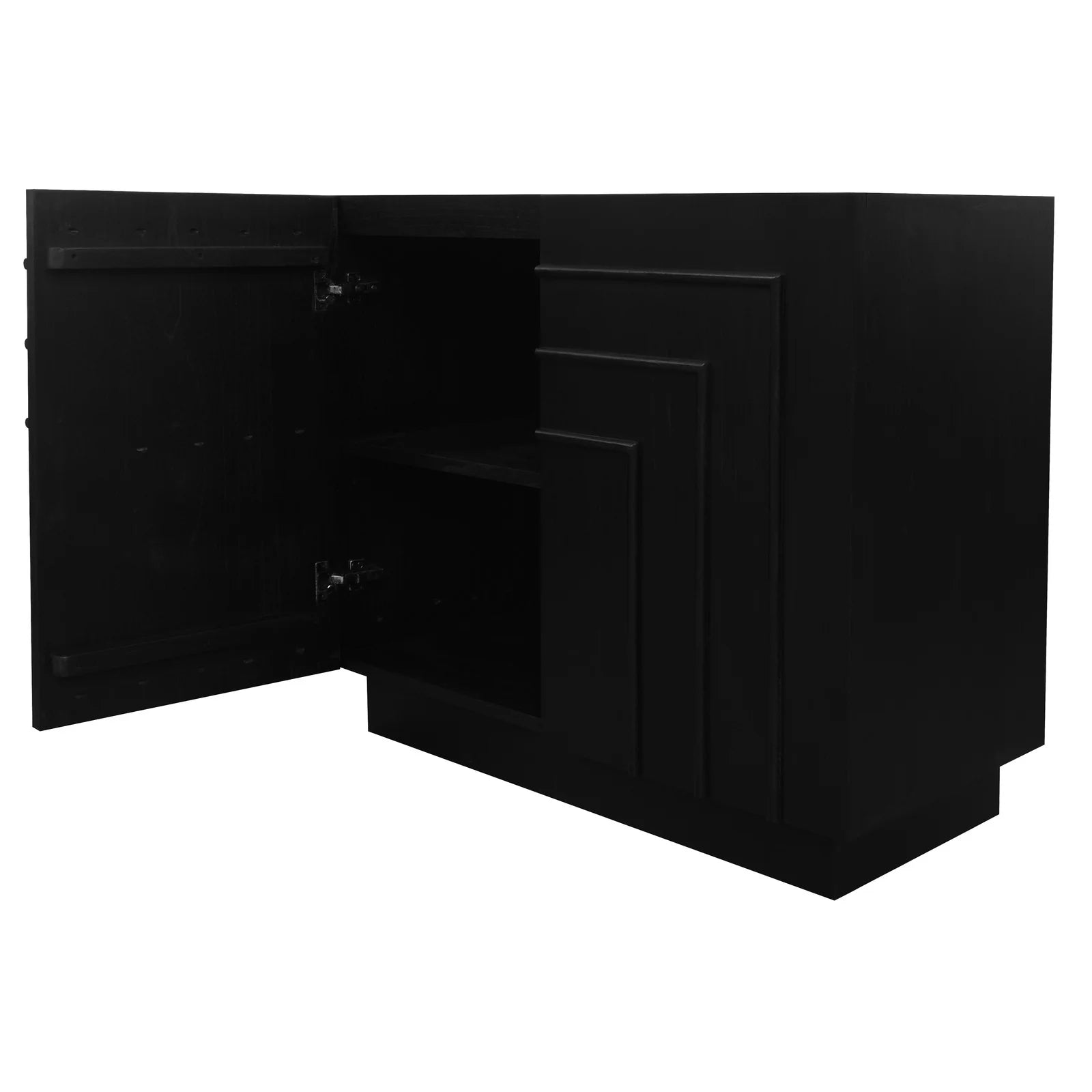 APOLLO SOLID WHITE CEDAR 2 DOOR BUFFET/SIDEBOARD- BLACK 95CM - MyChocolateWood