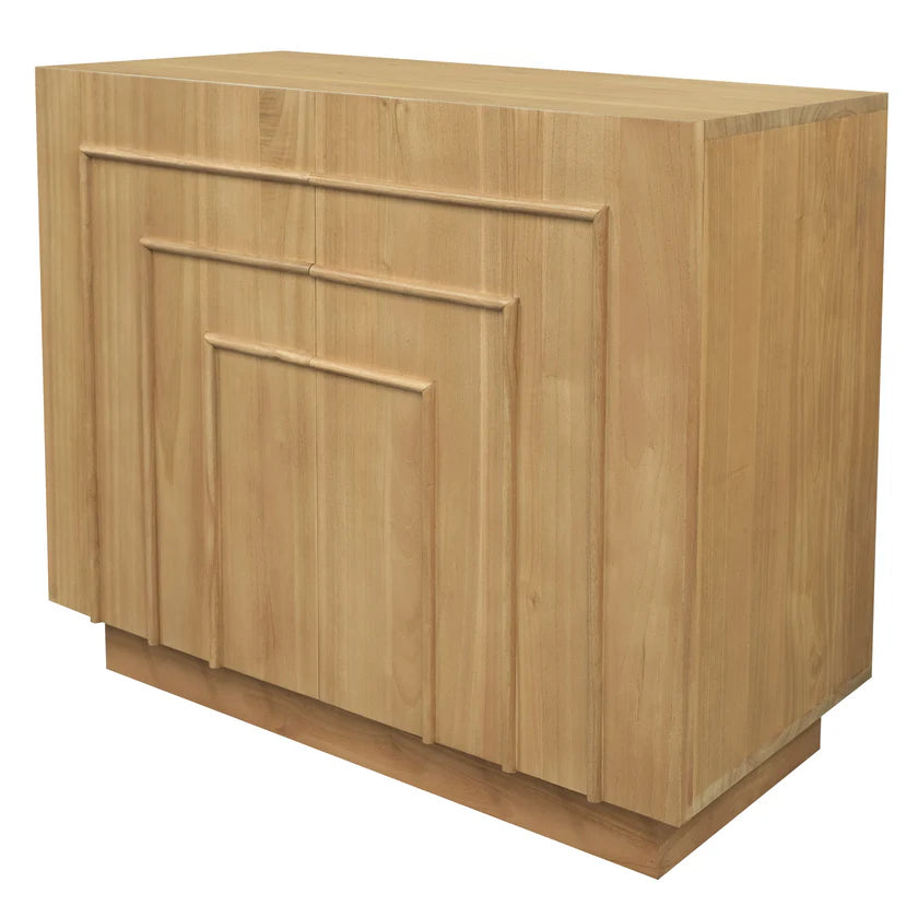 APOLLO SOLID WHITE CEDAR (MINDI WOOD) BUFFET /SIDEBOARD 2 DOORS - NATURAL - MyChocolateWood