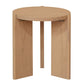APOLLO WHITE CEDAR ROUND SIDE TABLE NATURAL - MyChocolateWood