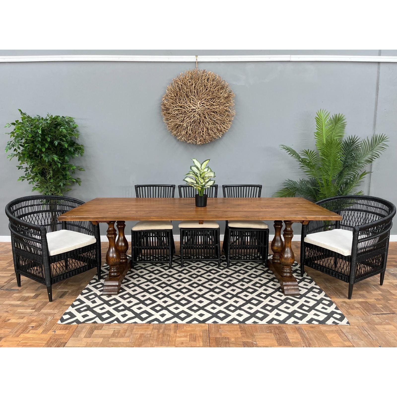 ARAGON RECYCLED ELM DINING TABLE 240CM - MyChocolateWood