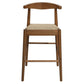 ARDEN SOLID OAK BARSTOOL WITH WOVEN LOOM SEAT ALMOND - MyChocolateWood