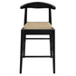 ARDEN SOLID OAK BARSTOOL WITH WOVEN LOOM SEAT BLACK - MyChocolateWood