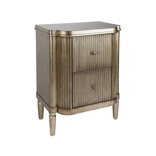 ARIELLE BEDSIDE TABLE - ANTIQUE GOLD - MyChocolateWood