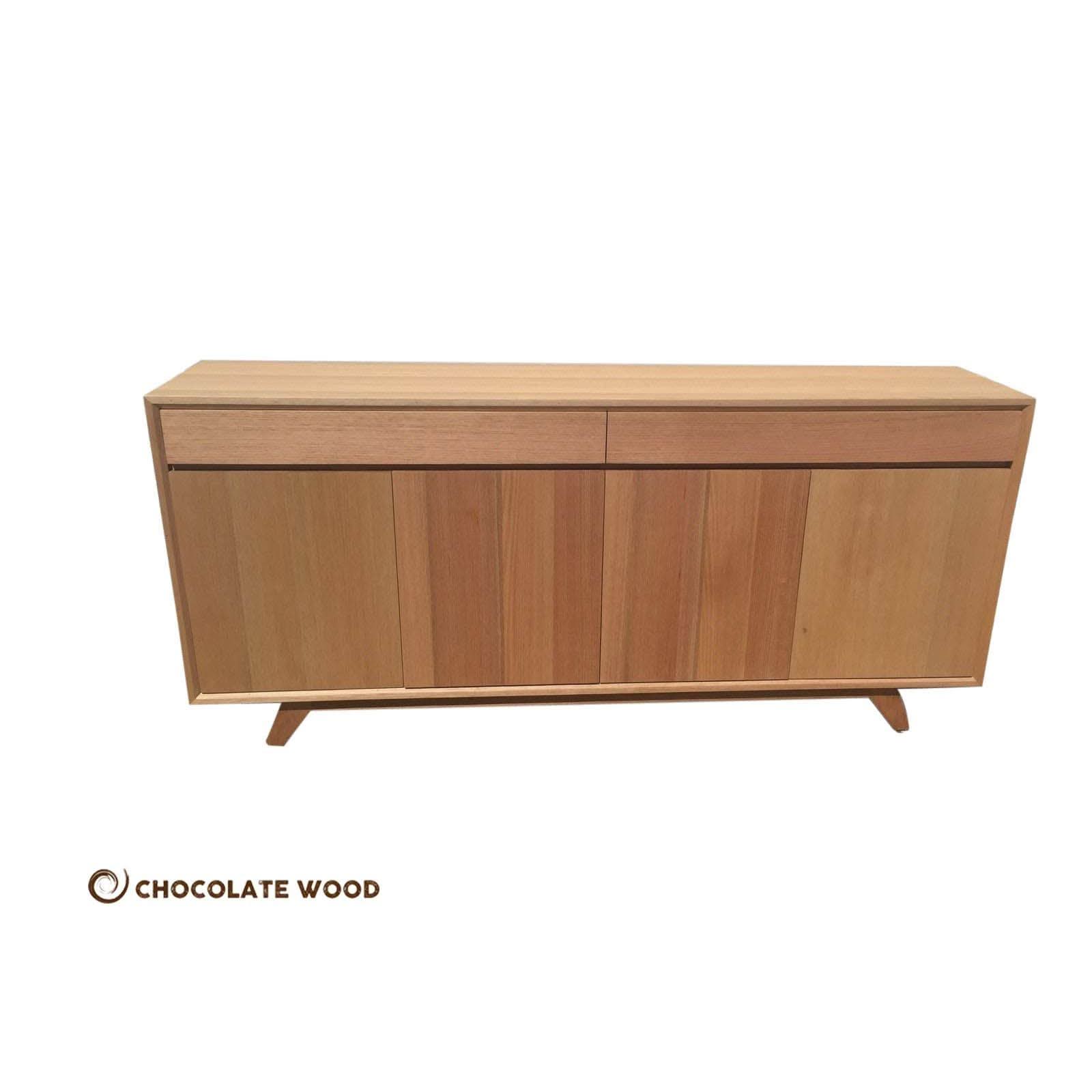 ARTARMON MADE TO ORDER 2 DRAWERS 4 DOORS TASSIE OAK BUFFET IN RETRO STYLE  - MyChocolateWood