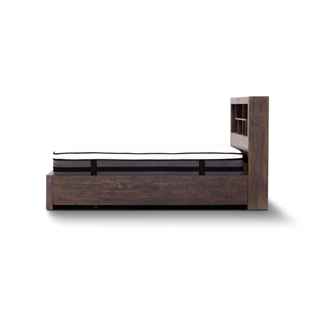 ASHGAR KING SIZE BED + TALLBOY + 2 X BEDSIDE TABLES IN GREY STONE PACKAGE DEAL - MyChocolateWood