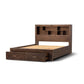 ASHGAR SOLID RECYCLED PINE QUEEN SIZE BED WITH STORAGE IN GREY STONE - MyChocolateWood