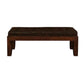 ASHMORE SOLID MAHOGANY TIMBER DOUBLE BENCH WITH GENUINE LEATHER SEAT - MyChocolateWood