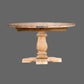ASTI ROUND PEDESTAL DINING TABLE IN HONEY WASH - MyChocolateWood