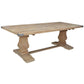 ASTI SOLID HARDWOOD PEDESTAL DINING TABLE 230CM + 2 X ASTI SOLID MANGO WOOD BENCHES IN HONEY WASH - MyChocolateWood