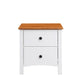 ASTLEY HAMPTONS LOOK 4-DRAWER TALLBOY 4-DRAWER CHEST OF DRAWERS WHITE /MID BROWN - MyChocolateWood