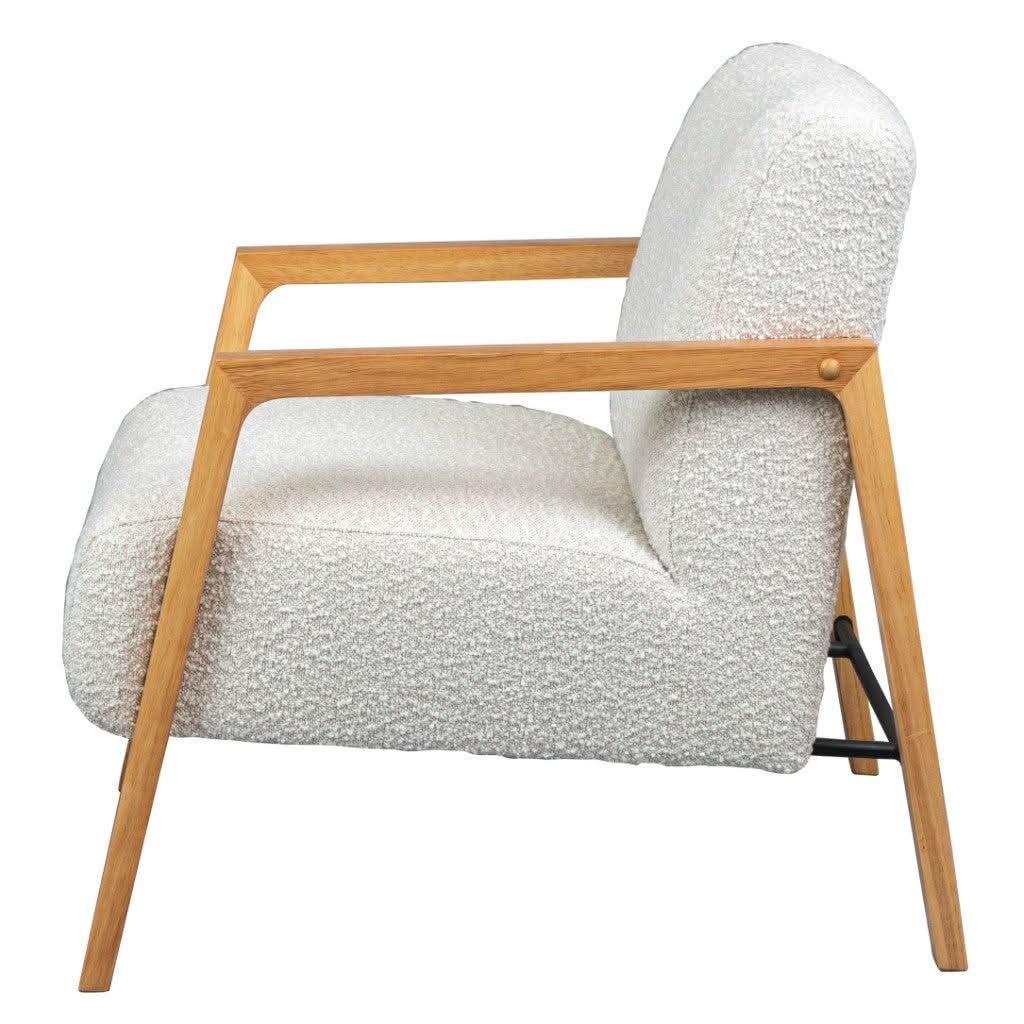 ATTICUS CONTEMPORARY FABRIC ARMCHAIR IN BEIGE - MyChocolateWood