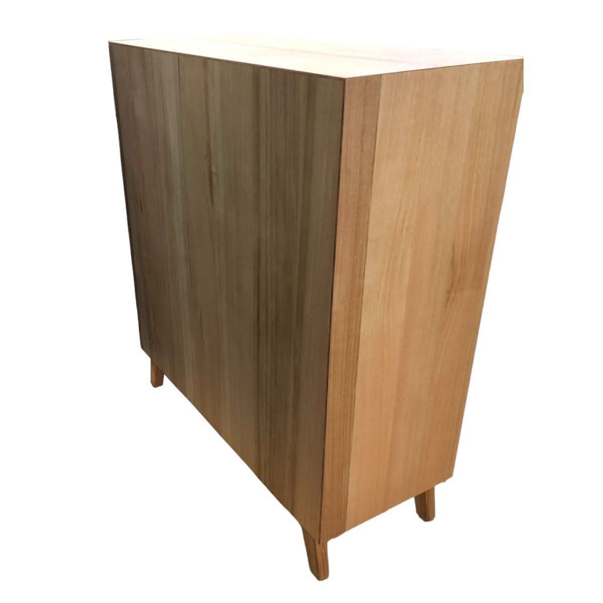 AUSTRALIAN CUSTOM-MADE LENNIE RETRO STYLE SLIDING DOORS CABINET IN TASSIE OAK - MyChocolateWood