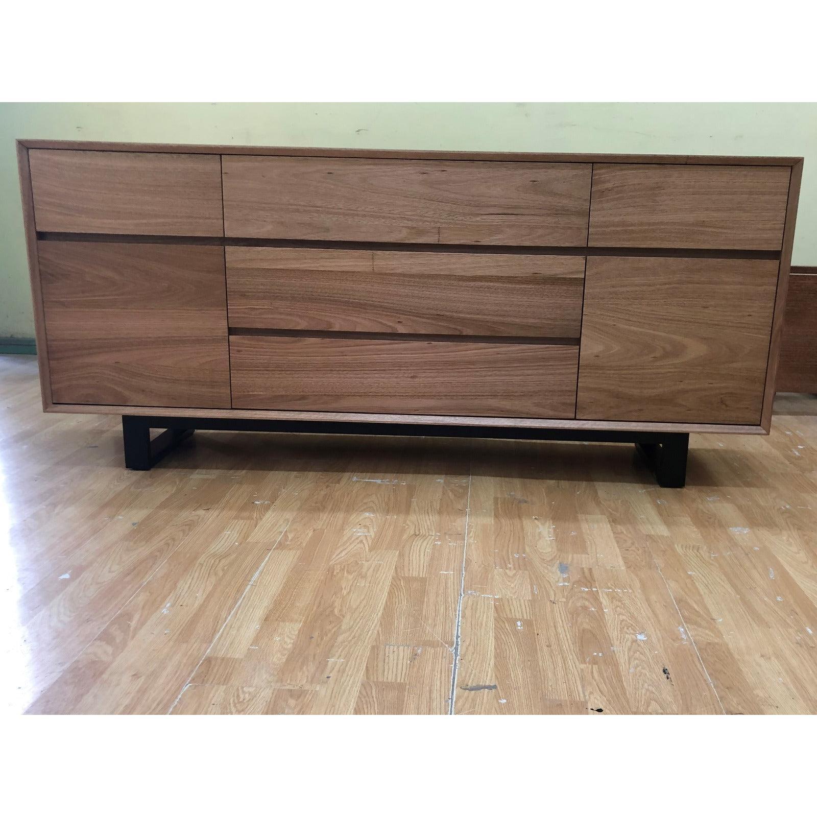 AUSTRALIAN CUSTOM-MADE MONACO SIDEBOARD WITH A FILING CABINET (5 DRAWERS + 1 FILING CABINET + 1 DOOR)  - MyChocolateWood