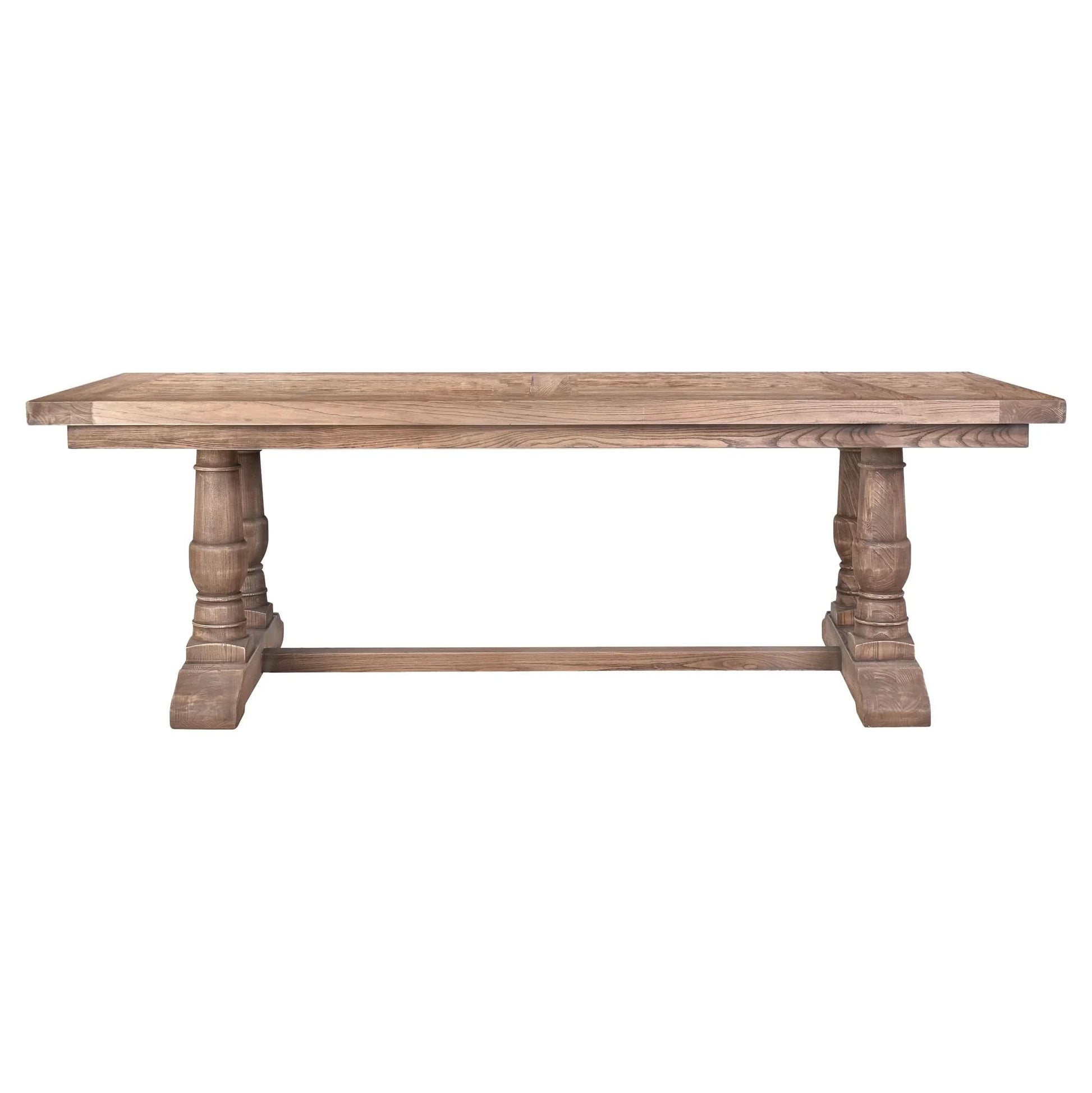AVERY RECLAIMED ELM WOOD DINING TABLE NATURAL 240CM - MyChocolateWood