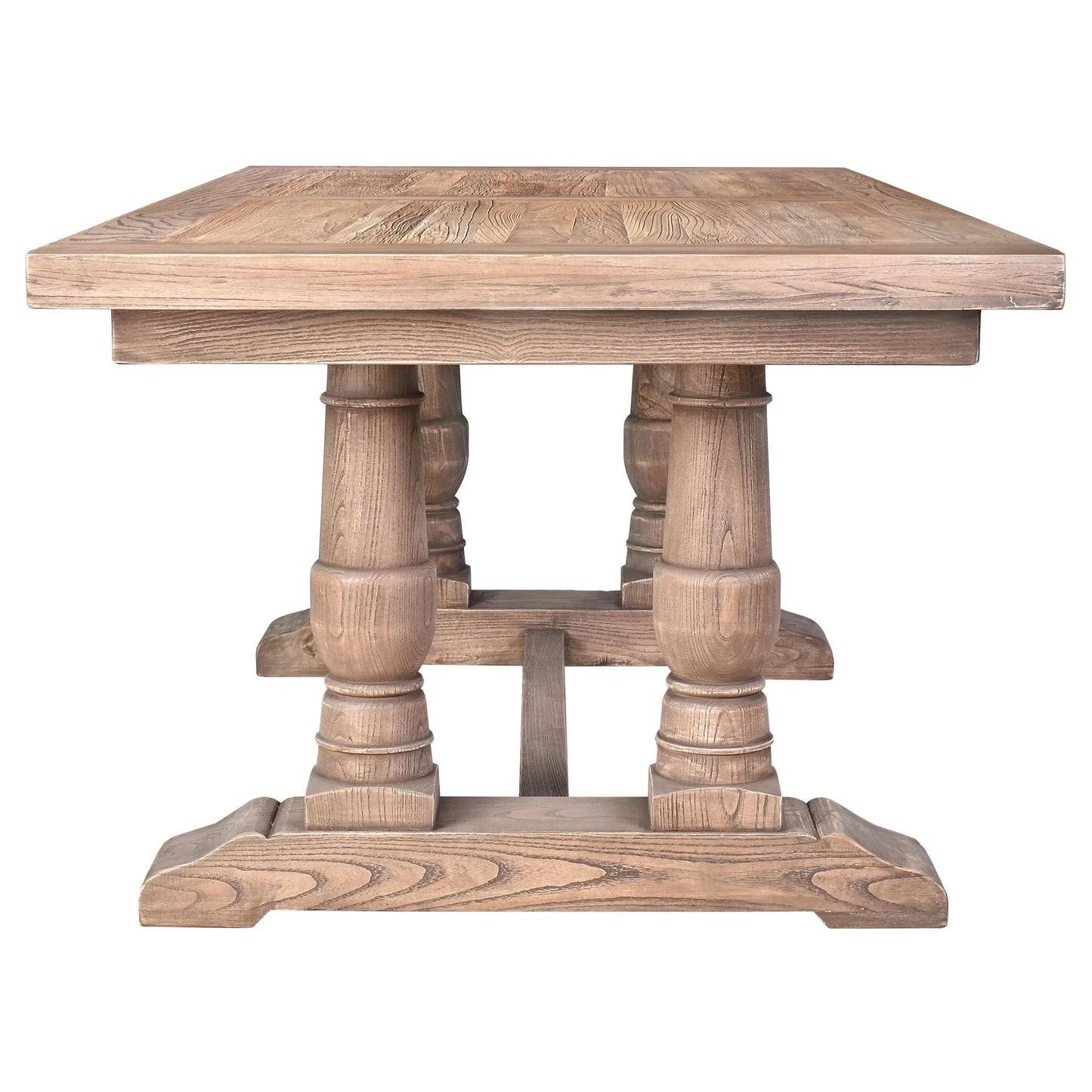 AVERY RECLAIMED ELM WOOD DINING TABLE NATURAL 240CM - MyChocolateWood