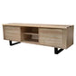 AXWYN SOLID RUBBERWOOD 2 DOOR TELEVISION UNIT/ETU/ TELEVISION STAND NATURAL/BLACK LEGS - MyChocolateWood