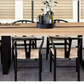 AXWYN  SOLID RUBBERWOOD DINING TABLE NATURAL/BLACK 200CM - MyChocolateWood