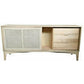 BAHAMAS BUFFET SIDEBOARD SLIDING RATTAN DOORS/ SOLID OAK NATURAL COLOUR 140CM - MyChocolateWood