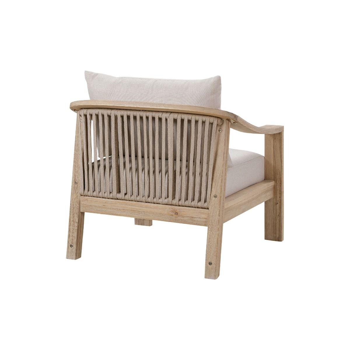 BAILEY ACACIA WOOD & ROPE OUTDOORS ARMCHAIR - MyChocolateWood