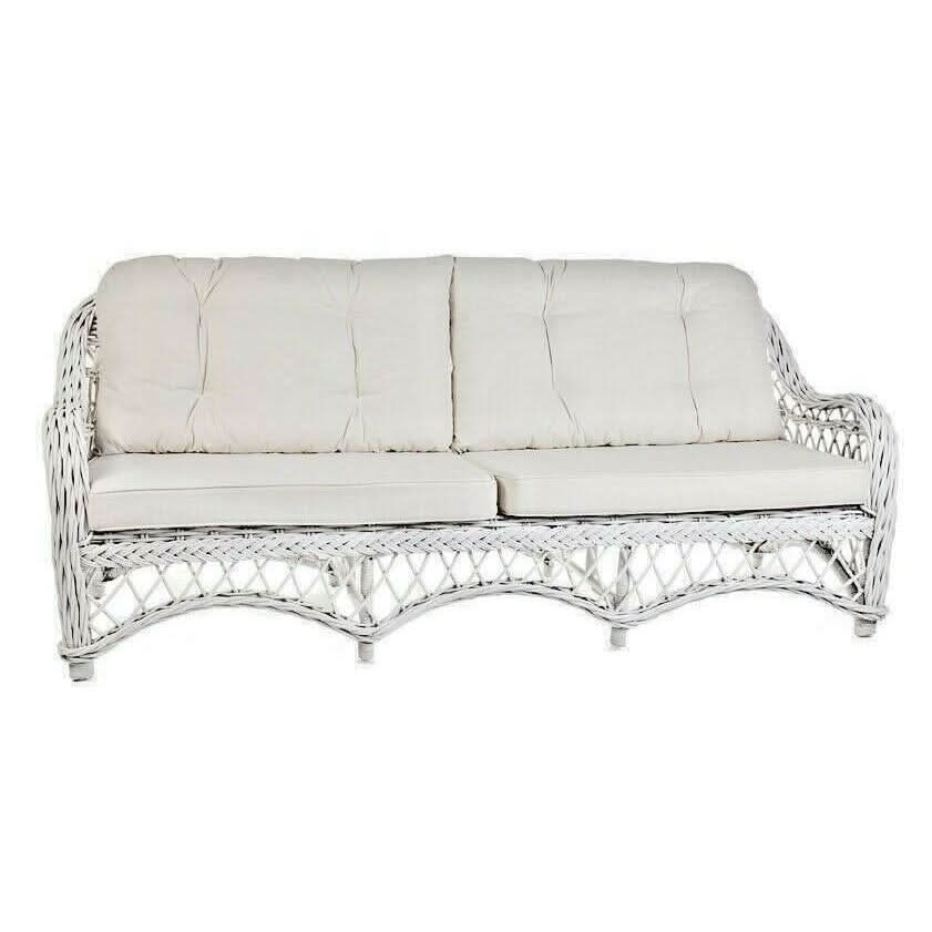 BALI WHITE RATTAN OLYMPIA ARMCHAIR LOUNGE CHAIR EASY CHAIR - MyChocolateWood