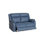 BARRON GENUINE MURANO LEATHER 2-SEATER  RECLINER SOFA W/USB PORT  MARINE BLUE - MyChocolateWood