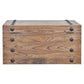 BASIL NAILHEAD OLD ELM TRUNK SIDE TABLE NATURAL WITH IRON ACCENTS - MyChocolateWood