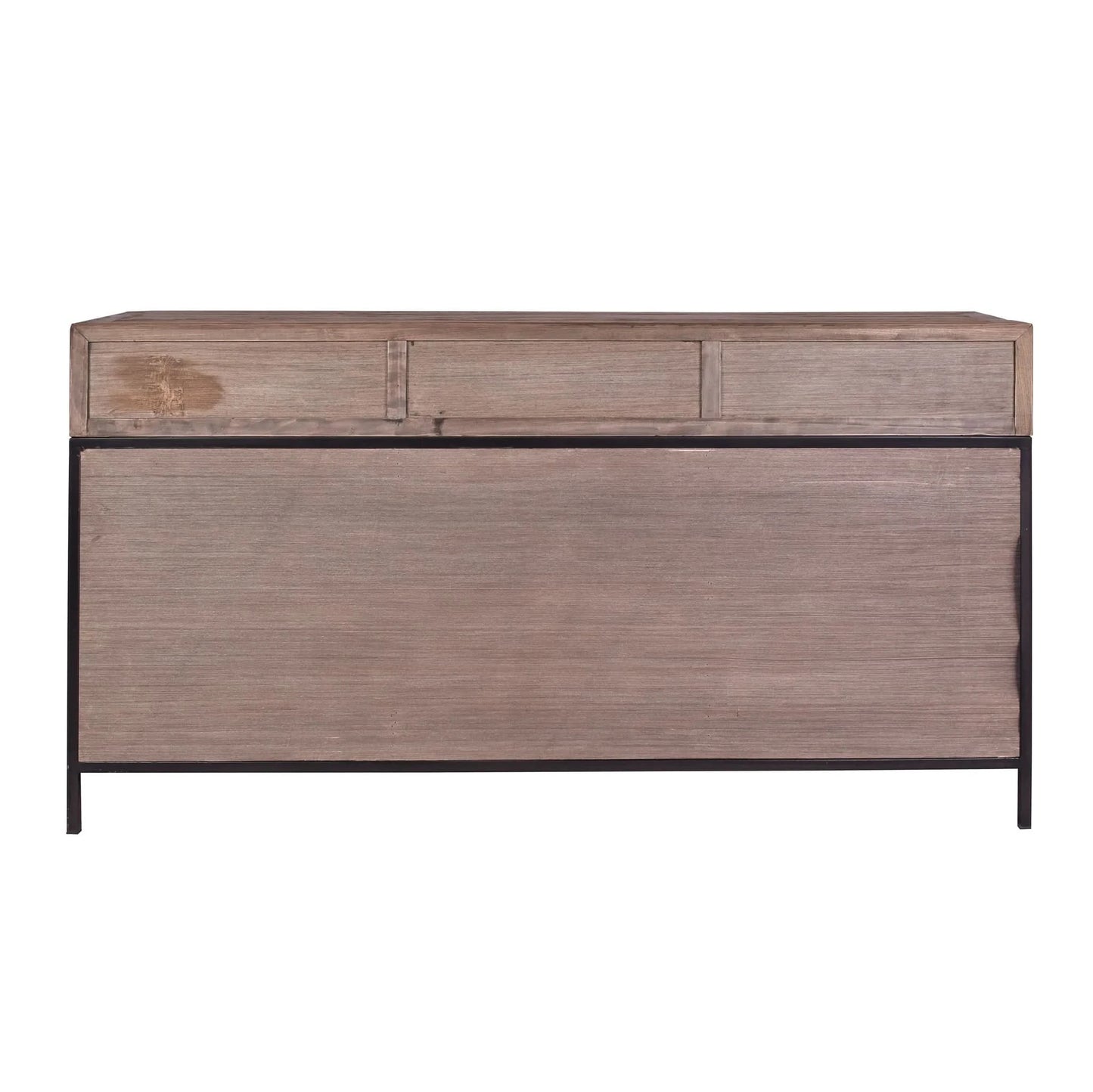 BASIL RECLAIMED OAK & IRON SIDEBOARD BUFFET 3 DRAWERS 3 DOORS LIGHT NATURAL (Copy) - MyChocolateWood