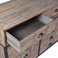 BASIL RECLAIMED OAK & IRON SIDEBOARD BUFFET 3 DRAWERS 3 DOORS LIGHT NATURAL (Copy) - MyChocolateWood