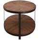 BASIL XL OVAL 2 TIER RECLAIMED OAK & IRON COFFEE TABLE - MyChocolateWood