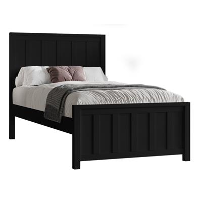 BAYLIN RUBBERWOOD SINGLE BED BLACK