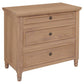 BEAU 3 DRAWERS TURN LEG CHEST OF DRAWERS NATURAL - MyChocolateWood