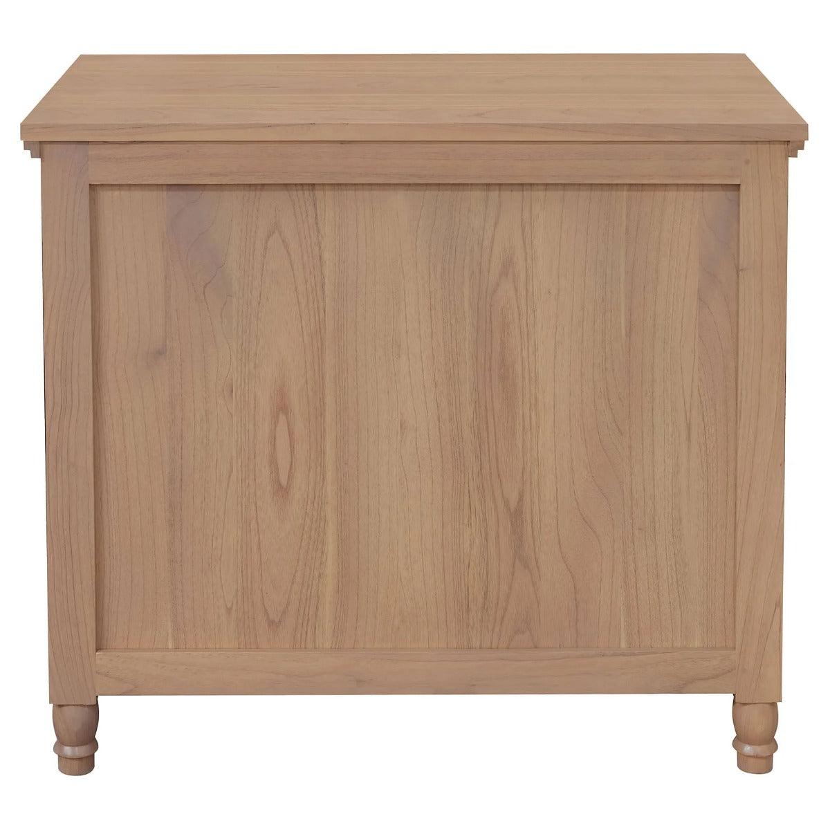BEAU 3 DRAWERS TURN LEG CHEST OF DRAWERS NATURAL - MyChocolateWood