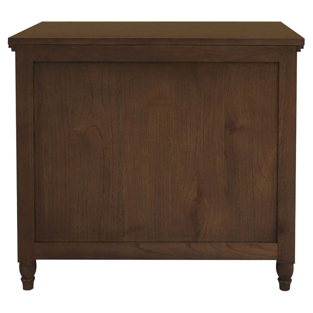 BEAU 3 DRAWERS TURN LEG CHEST OF DRAWERS WALNUT - MyChocolateWood