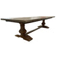 BECKETT HAMPTON STYLE SOLID MAHOGANY TRESTLE DINING TABLE IN STRAW WASH 244CM - MyChocolateWood
