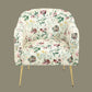 BELINDA FLORAL ARMCHAIR WITH GOLDEN METAL LEGS - MyChocolateWood