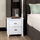 BELLE 2-DRAWER BEDSIDE TABLE WHITE - MyChocolateWood