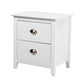 BELLE 2-DRAWER BEDSIDE TABLE WHITE - MyChocolateWood