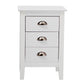 BELLE 3-DRAWER BEDSIDE TABLE WHITE