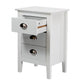 BELLE 3-DRAWER BEDSIDE TABLE WHITE