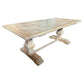 BELLINGTON RECYCLED ELM DINING TABLE PARQUETRY TOP 200CM - MyChocolateWood