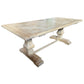 BELLINGTON RECYCLED ELM DINING TABLE PARQUETRY TOP 250CM - MyChocolateWood