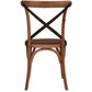 BELMONT BLACK METAL CROSS BACK CHAIR IN MEDIUM HONEY COLOUR - MyChocolateWood