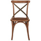 BELMONT GREY METAL CROSS BACK CHAIR IN MEDIUM HONEY - MyChocolateWood