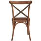 BELMONT GREY METAL CROSS BACK CHAIR IN MEDIUM HONEY - MyChocolateWood