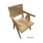 BELVIL RECYCLED ELM/ RATTAN CHAIR HAMPTON ARMCHAIR IN NATURAL - MyChocolateWood
